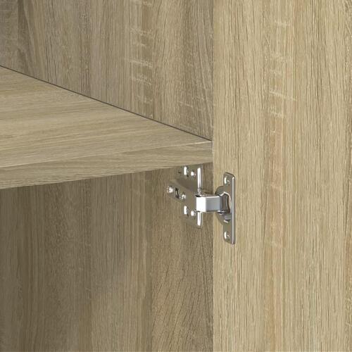 Skab 70x42,5x225 cm smalt konstrueret træ sonoma-eg