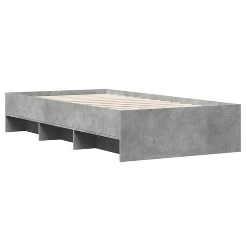 Sengeramme 100x200 cm konstrueret træ betongrå
