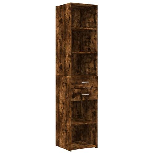 Skab 40x42,5x225 cm smalt konstrueret træ røget egetræsfarve