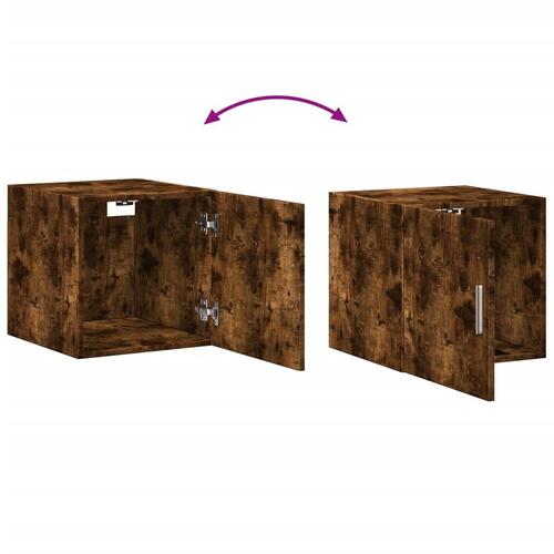 Skab 40x42,5x225 cm smalt konstrueret træ røget egetræsfarve