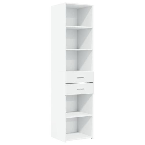 Skab 45x42,5x225 cm smalt konstrueret træ hvid