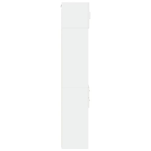 Skab 45x42,5x225 cm smalt konstrueret træ hvid
