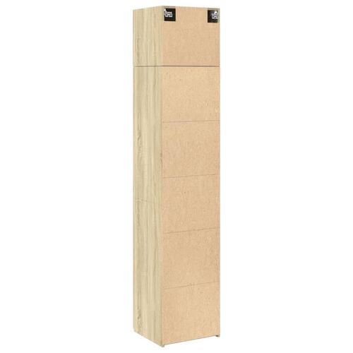 Skab 45x42,5x225 cm smalt konstrueret træ sonoma-eg