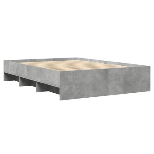 Sengestel 120x190 cm konstrueret træ betongrå