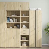 Skab 45x42,5x225 cm smalt konstrueret træ sonoma-eg