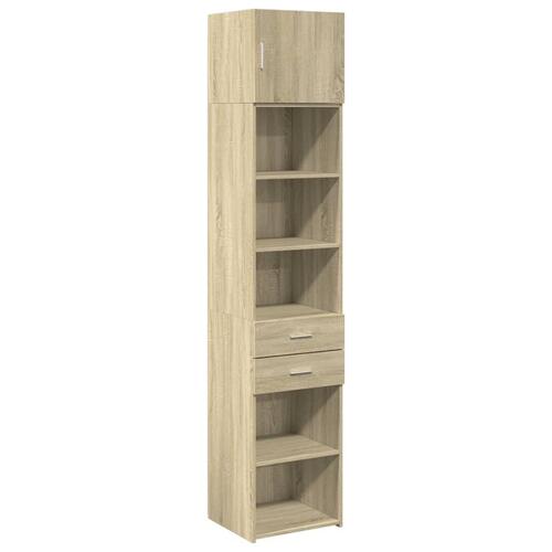Skab 45x42,5x225 cm smalt konstrueret træ sonoma-eg