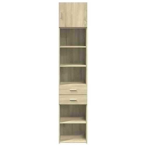 Skab 45x42,5x225 cm smalt konstrueret træ sonoma-eg