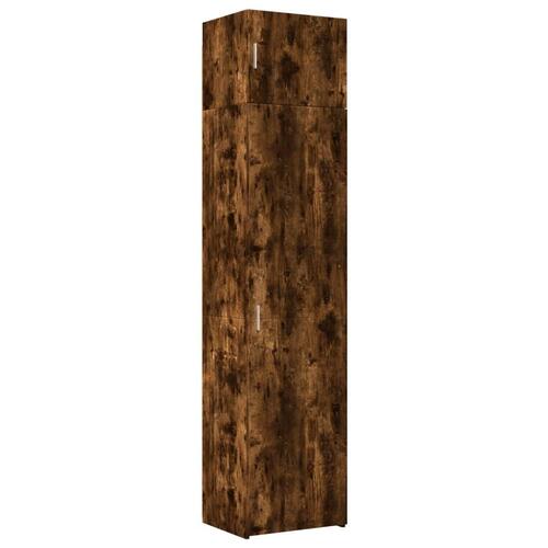 Skab 50x42,5x225 cm smalt konstrueret træ røget egetræsfarve