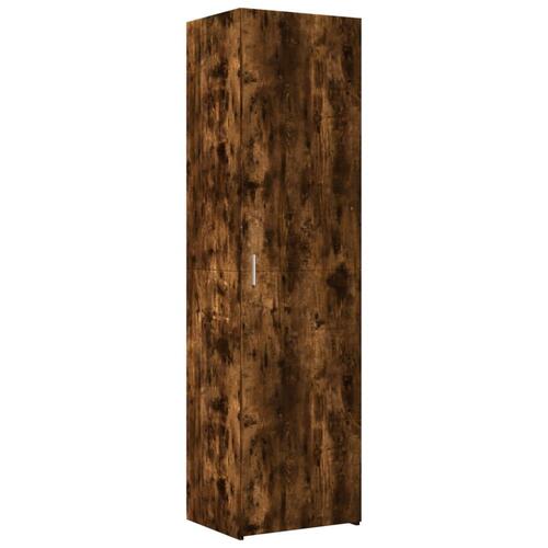 Skab 50x42,5x225 cm smalt konstrueret træ røget egetræsfarve