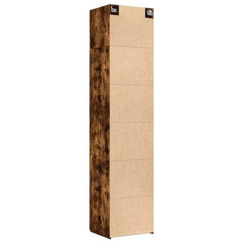 Skab 50x42,5x225 cm smalt konstrueret træ røget egetræsfarve