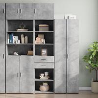 Skab 50x42,5x225 cm smalt konstrueret træ betongrå