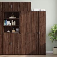 Skab 50x42,5x225 cm smalt konstrueret træ brun egetræsfarve
