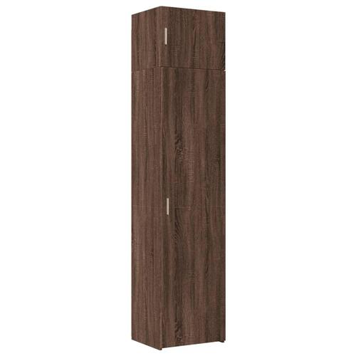 Skab 50x42,5x225 cm smalt konstrueret træ brun egetræsfarve