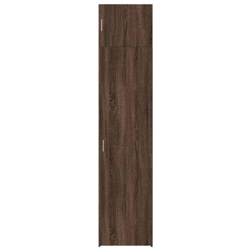Skab 50x42,5x225 cm smalt konstrueret træ brun egetræsfarve