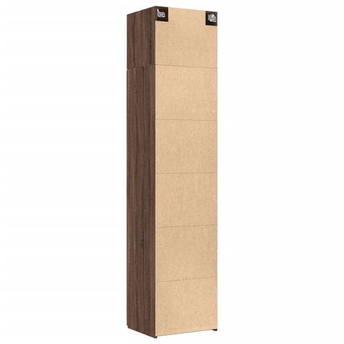 Skab 50x42,5x225 cm smalt konstrueret træ brun egetræsfarve