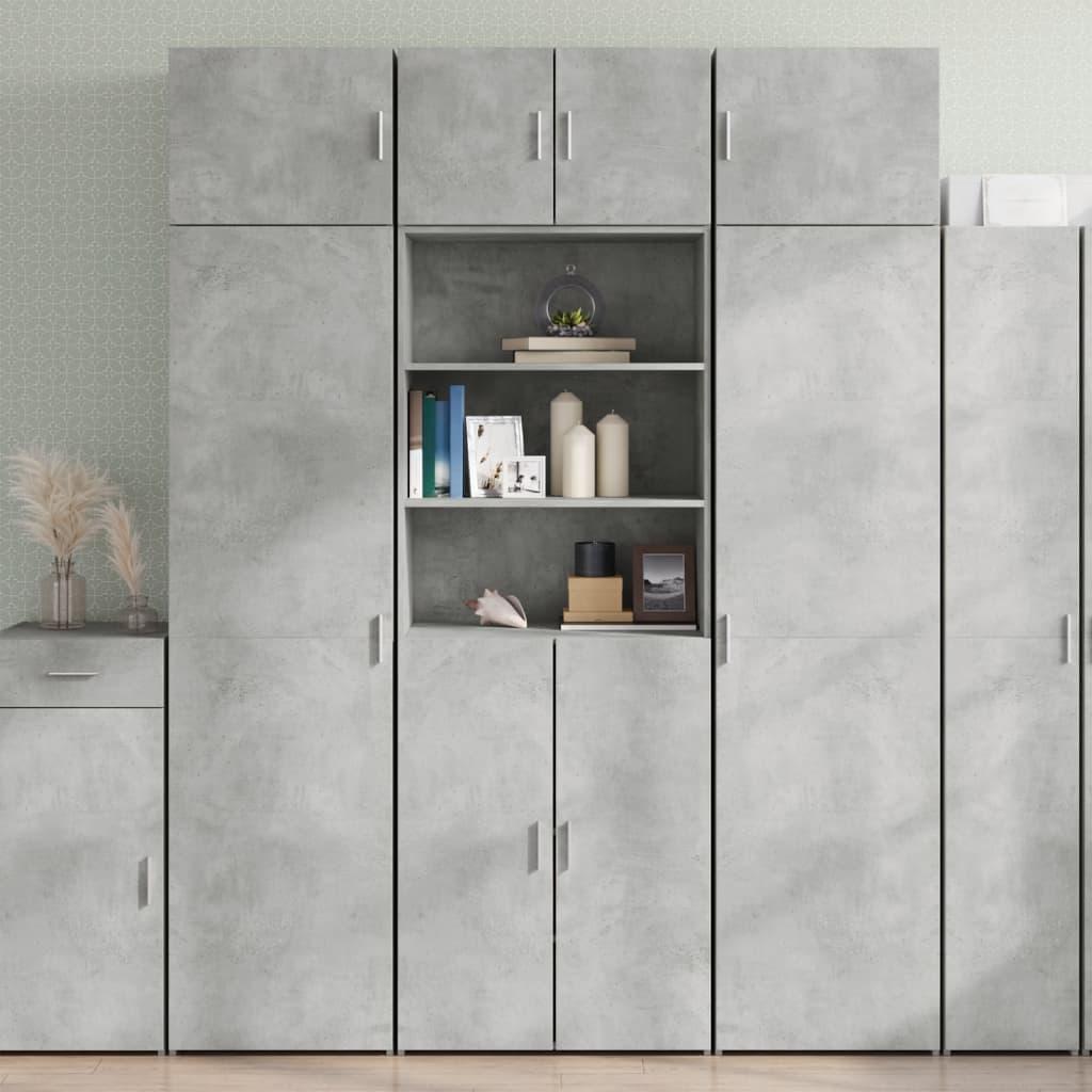 Skab 70x42,5x225 cm smalt konstrueret træ betongrå