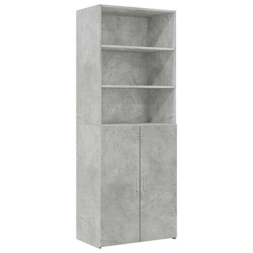 Skab 70x42,5x225 cm smalt konstrueret træ betongrå