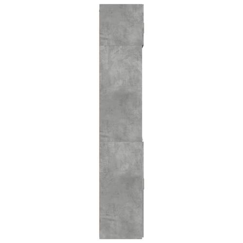 Skab 70x42,5x225 cm smalt konstrueret træ betongrå
