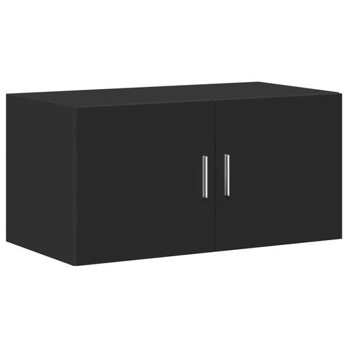 Opbevaringsskab 80x42,5x225 cm konstrueret træ sort
