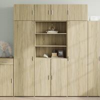 Skab 80x42,5x225 cm konstrueret træ sonoma-eg