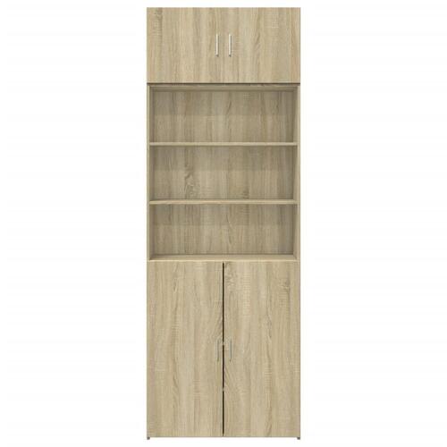 Skab 80x42,5x225 cm konstrueret træ sonoma-eg