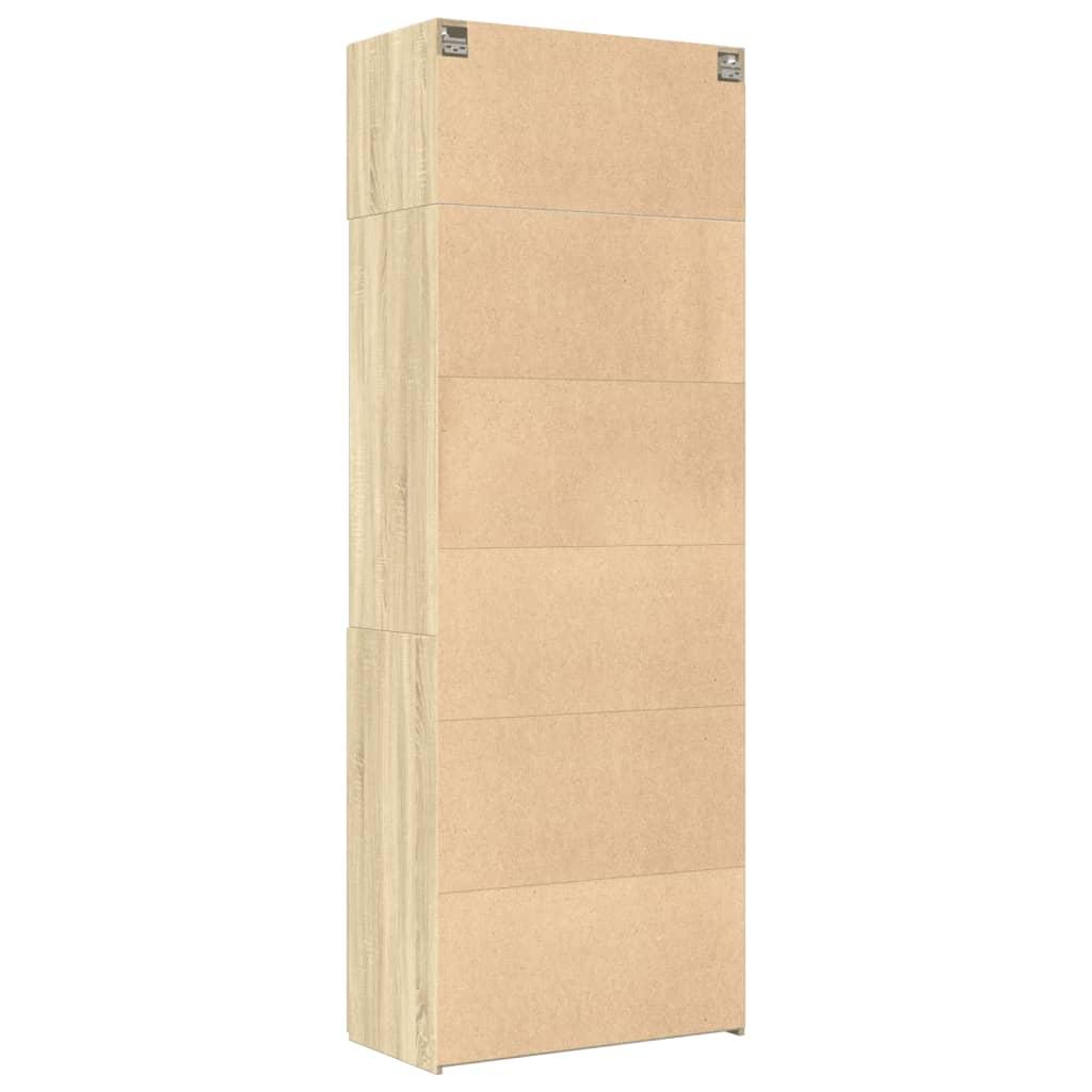 Skab 80x42,5x225 cm konstrueret træ sonoma-eg