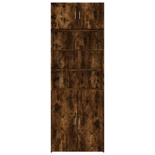 Skab 80x42,5x225 cm konstrueret træ røget egetræsfarve