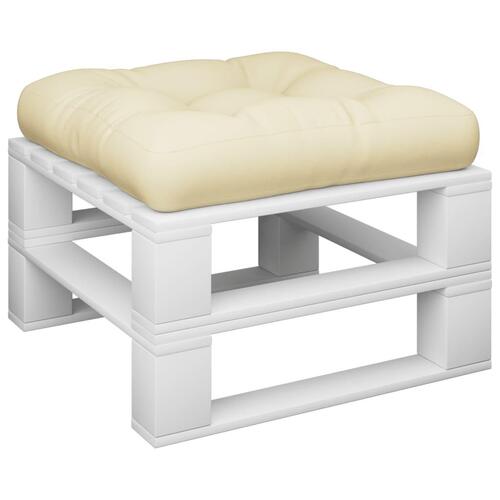 Pallehynde 60x61,5x10 cm stof cremefarvet