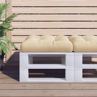 Pallehynde 50x50x12 cm stof beige