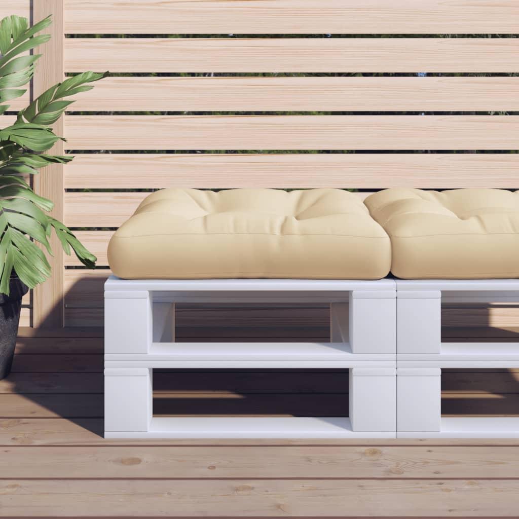Pallehynde 50x50x12 cm stof beige