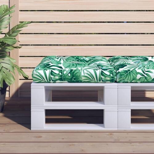 Pallehynde 50x50x12 cm stof bladmønster