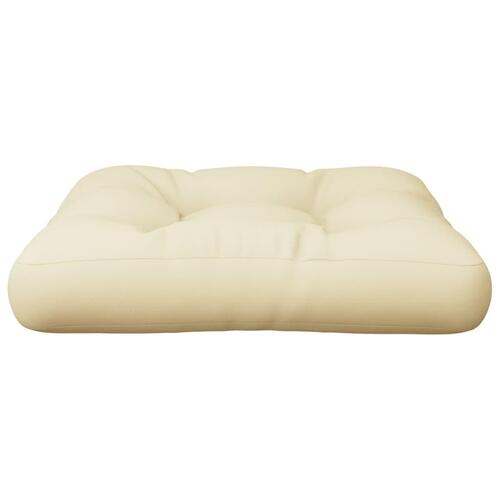 Pallehynde 60x60x12 cm stof cremefarvet