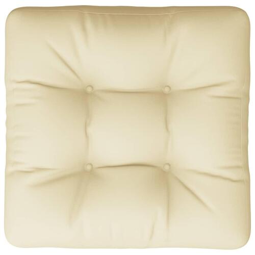 Pallehynde 60x60x12 cm stof cremefarvet