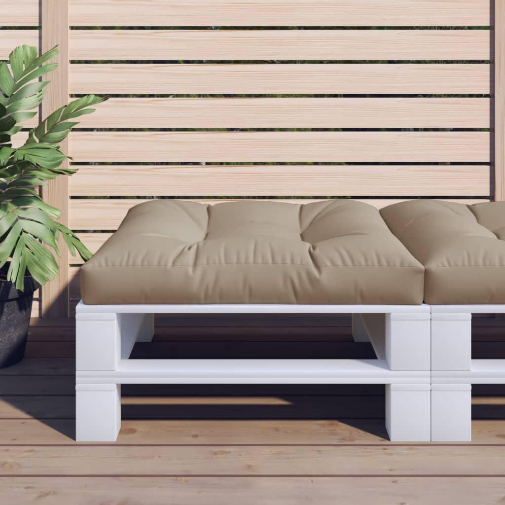 Pallehynde 70x70x12 cm stof gråbrun