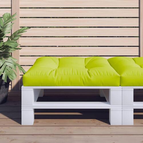 Pallehynde 70x70x12 cm stof lysegrøn