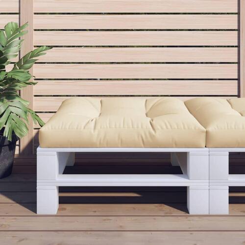 Pallehynde 80x80x12 cm stof beige