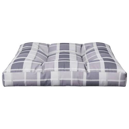 Pallehynde 80x80x12 cm stof gråternet