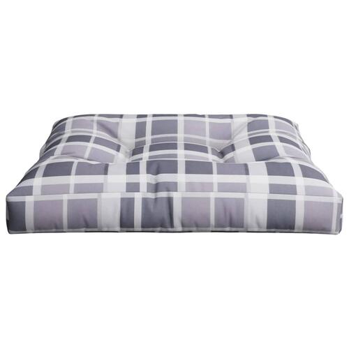 Pallehynde 80x80x12 cm stof gråternet