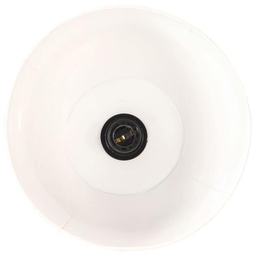 Gulvlampe E27 massivt mangotræ hvid