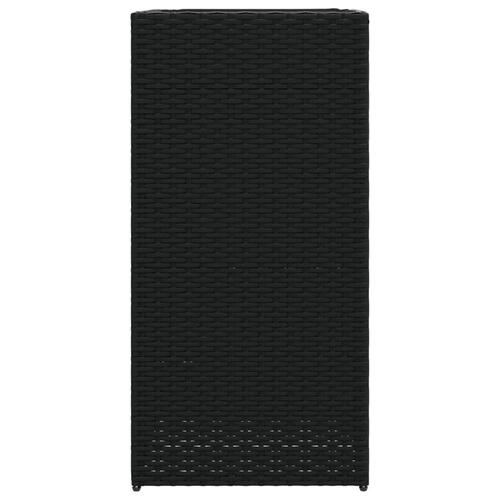 Plantekasser 2 stk. 40x40x60 cm polyrattan sort