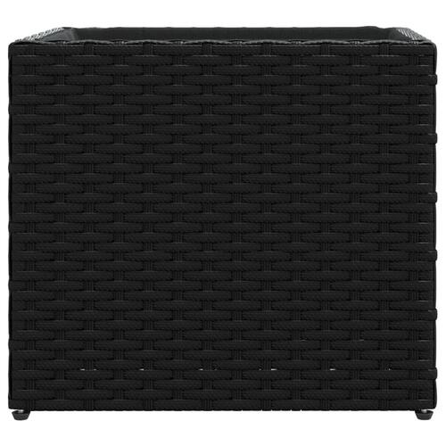 Plantekasser 2 stk. 36x30x32 cm polyrattan sort