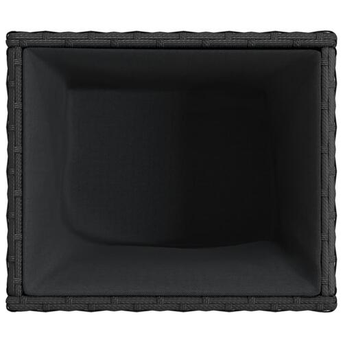 Plantekasser 2 stk. 36x30x32 cm polyrattan sort
