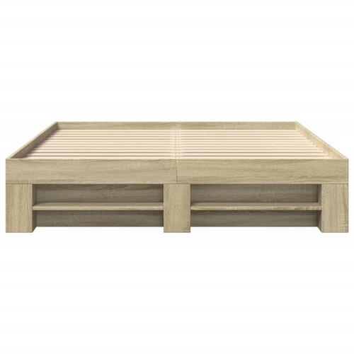 Sengeramme 160x200 cm uden madras konstrueret træ sonoma-eg