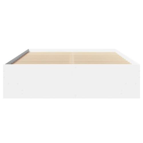 Sengestel 120x200 cm konstrueret træ hvid
