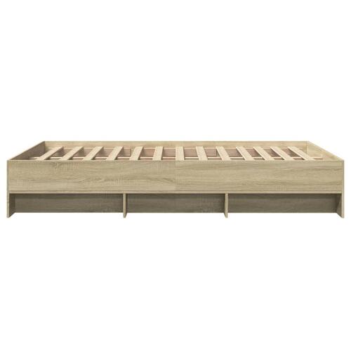 Sengeramme 140x200 cm uden madras konstrueret træ sonoma-eg