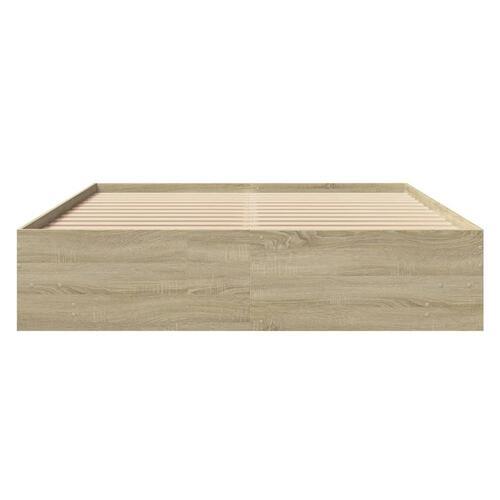 Sengeramme 150x200 cm uden madras konstrueret træ sonoma-eg