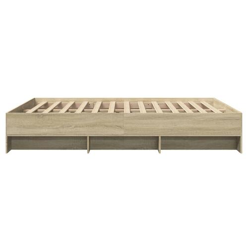 Sengeramme 150x200 cm uden madras konstrueret træ sonoma-eg