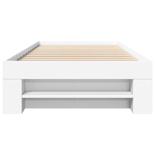 Sengeramme 90x190 cm konstrueret træ hvid