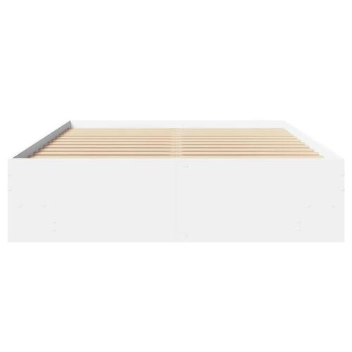 Sengestel 120x190 cm konstrueret træ hvid
