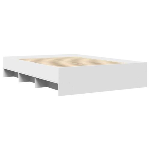 Sengestel 120x190 cm konstrueret træ hvid